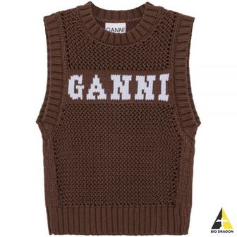 가니 24 COTTON ROPE VEST (K2120 079) (브라운 코튼 로프 베스트)