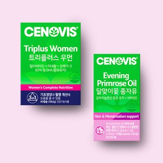 세노비스 [SSG 단독]여성 트리플러스우먼(90캡슐) +달맞이꽃종자유(90캡슐)