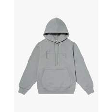 STITCHED BIG LOGO HOODIE-LIGHT KHAKI