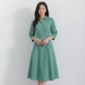 (2컬러) 셔츠형 핏앤플레어 원피스 LFOPO303