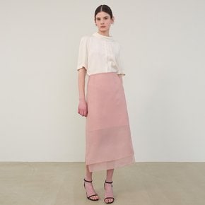 [예약/4월 15일,25일 5월 9일출고][온앤온] 오간자 시스루 스커트 NEW5SS232