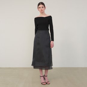 [예약/4월 15일,25일 5월 9일출고][온앤온] 오간자 시스루 스커트 NEW5SS232