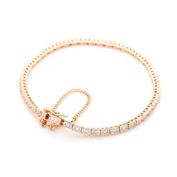 레쉬아 14KGP 골드 데일리 큐빅 라인 패션 팔찌