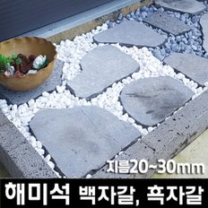 20kg 1포 D20~30mm - 해미석 혼합자갈 백자갈 흑자갈 그레이자갈 멀칭재 디딤석 디딤돌 사이 정원 마당