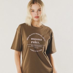 마스마룰즈 circle symbol cool cotton T-shirt _Brown