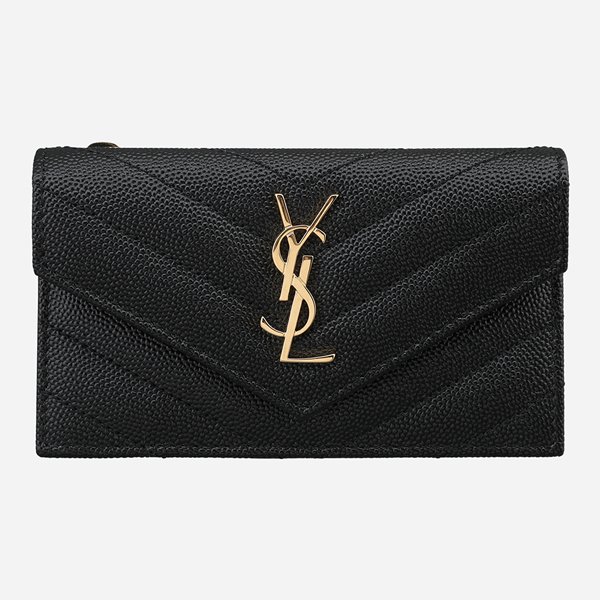 [시흥점] 6S 612808 BOW01 1000 모노그램 플랩 카드 반지갑 블랙