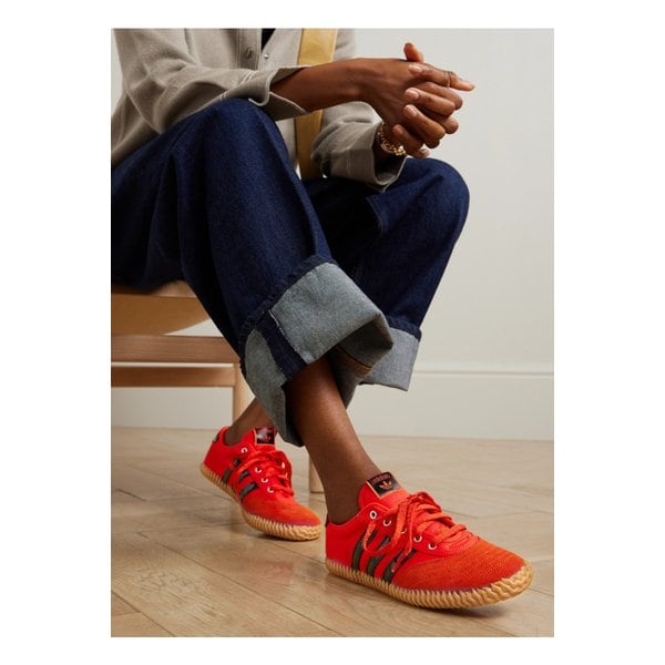 발리 플림솔 스웨이드 페이턴트 가죽 트리밍 캔버스 스니커즈 46376663162926250