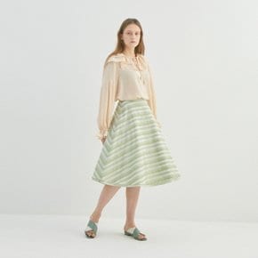 LAYERED STRIPE MIDI SKIRT_2colors