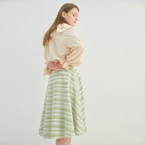 LAYERED STRIPE MIDI SKIRT_2colors