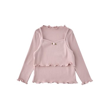 룰라비 [센텀점_아꽁떼]핑크뷔스티에레이어드티셔츠(75A12-330-03)