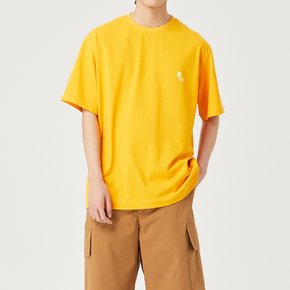 남성 레터링 프린트 오버핏 티셔츠 ORANGE