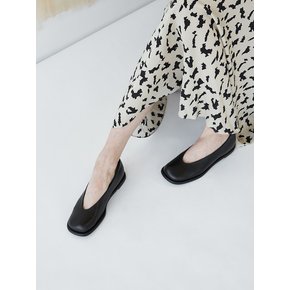 Lisa Flat Leather Black