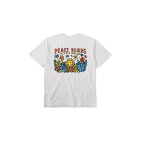 PEACE BEGINS SMILE T-SHIRT (2COLOR)