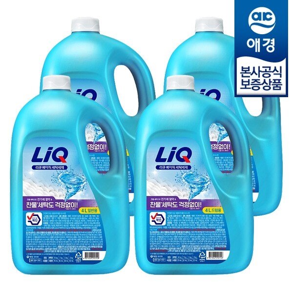 리큐 베이직 세탁세제 4L x4개