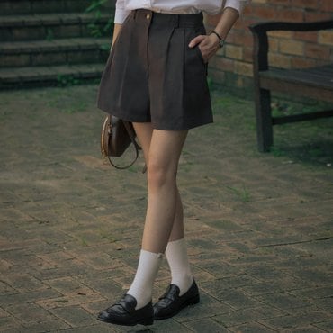 틸아이다이 Classic Two turk cotton short pants_Brown
