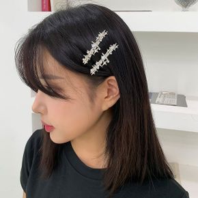 리트샤인헤어핀 포인트 실버 액세서리 여성 머리핀_P360765051