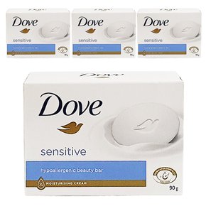 비누 센서티브 바 90g x 4개 화이트 촉촉한 순한 향기좋은  클렌징 거품 세안 세수비누 보습 센스티브