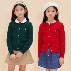 [BEANPOLE KIDS] 24FW [Essential] 여아 울 케이블 가디건 (2종 택1)