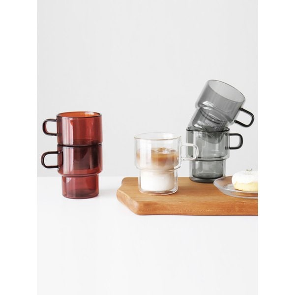 스태커블 더블글라스 머그 300ml 3컬러