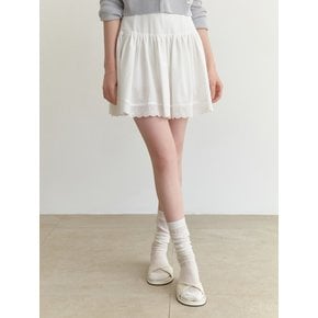 Afternoon mini skirt (white)