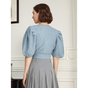 YY_Soft windy puff point knit cardigan