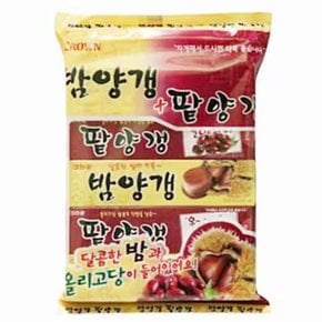 크라운제과 밤양갱+팥양갱 500g 10번들