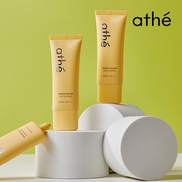 아떼 비건 릴리프 백탁없는 선크림 자외선차단제 선에센스 40ml * 2 (SPF 50+/PA++++)