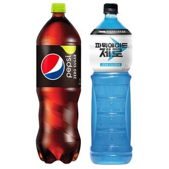  [한번에먹자] 파워에이드 제로 1.5L 3페트 + 펩시 제로슈거 1.5L 3페트, 총 6페트