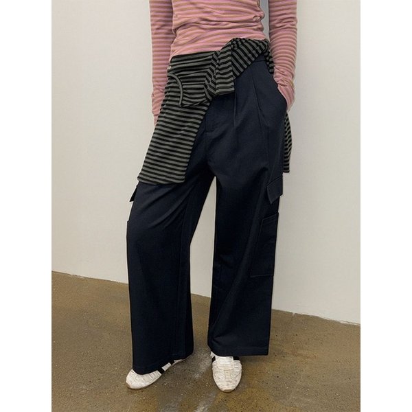 엔코 카고 포켓 와이드 롱 팬츠