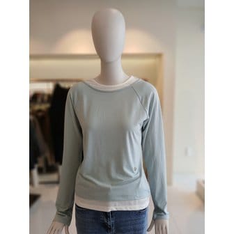 CC콜렉트 [여주점] 씨씨콜렉트 라운드넥배색레이어드티셔츠 E261psm104