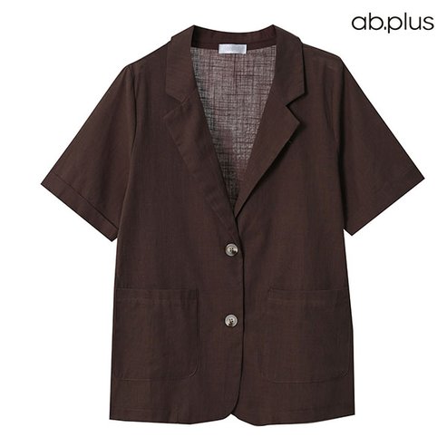 ab.f.z [ab.plus] 코튼 카라 디테일 포켓 반팔 자켓 (LSY2MJ98A)