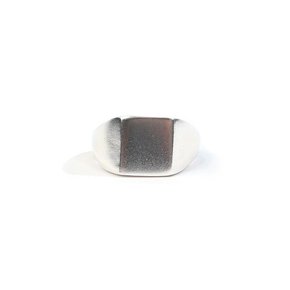 SILVER OVAL RECTANGLE RING
