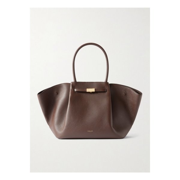 드멜리어 더 뉴욕 스몰 텍스처 가죽 토트 브라운 1647597357410275