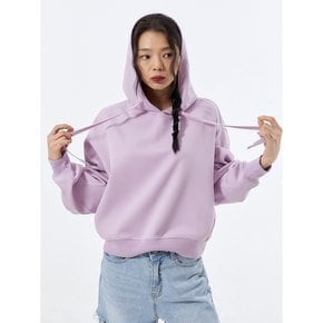 Dolman Cropped Hooded T-Shirt - Lavender