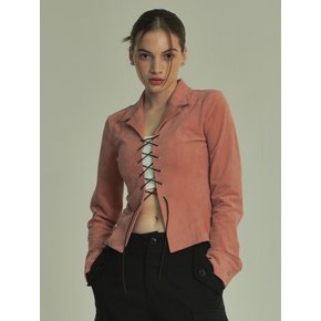 suede jacket (pink)