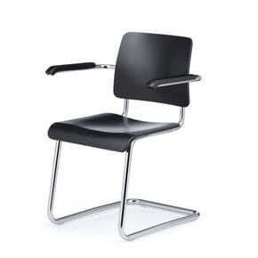 [이노메싸l] Weimar 5112 Chair Black stained Beech/Chrome Frame