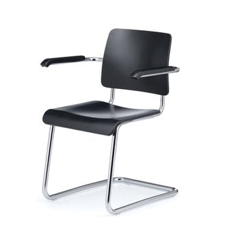 엘엔씨스텐달 [이노메싸l] Weimar 5112 Chair Black stained Beech/Chrome Frame