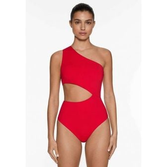 이스퀘어 4600005 OYSHO ASYMMETRIC - Swimsuit red