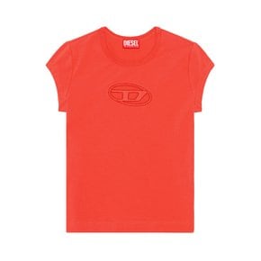 여성 T ANGIE 피카부 로고 반팔 티셔츠(A06268 0AFAA 45C)
