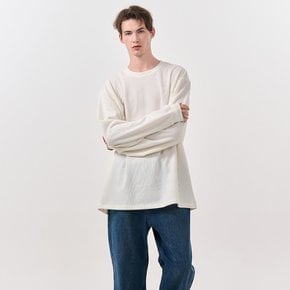 UNISEX 베이직 사카리바 롱 슬리브 티 [WHITE] / SBD3U01007-MAN