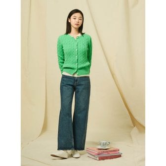 빈폴레이디스 세미 와이드 데님 팬츠  블루 (BF5121C02P)