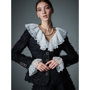 BLACK TWEED LACE JACKET