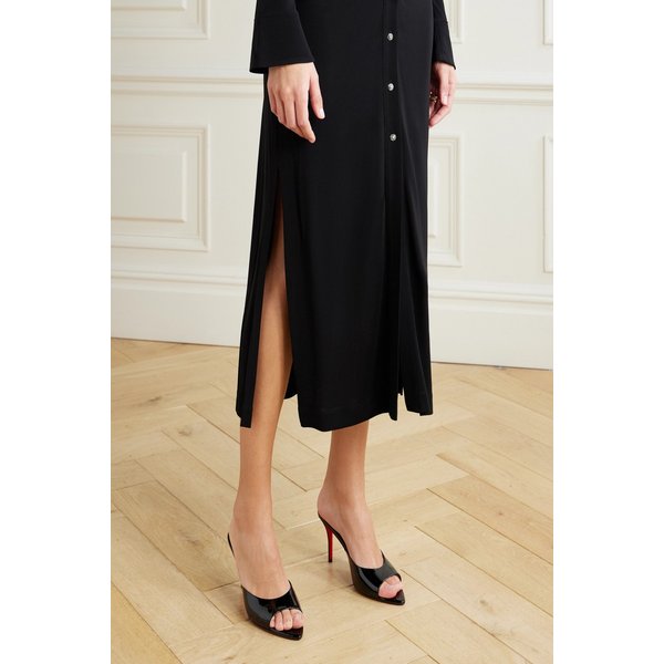 미스 Z 80mm 페이턴트 가죽 뮬 46376663162951137