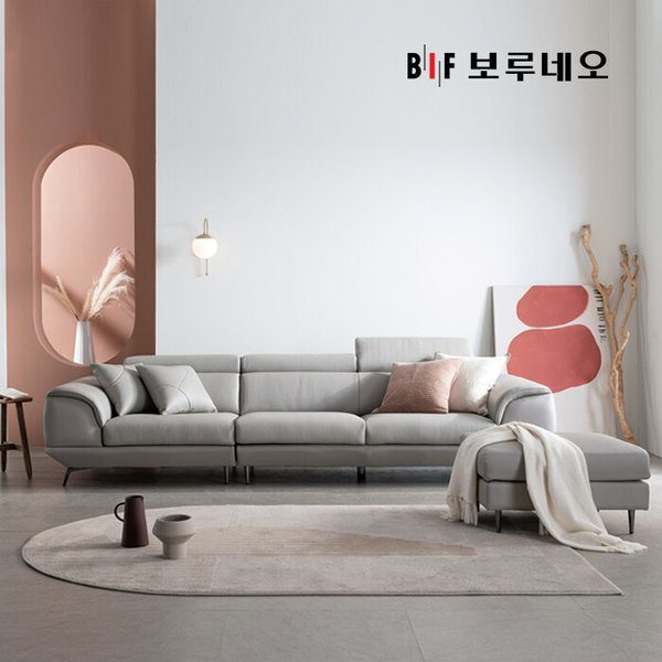 BIF보루네오 디에르 아비오 천연통가죽 3.5인 소파+스툴