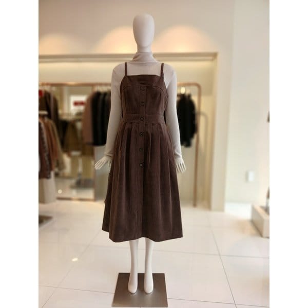 [여주점] 씨씨콜렉트 코듀로이슬리브리스원피스E254mse132