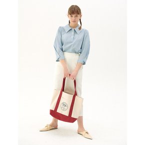 Cupid Embroidery Eco Bag_wine