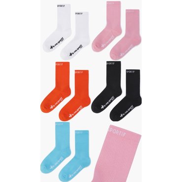 르꼬끄골프 2025 F/W 여성 로고포인트 크루 삭스  GQ322LSO82