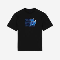 메종 키츠네 x 아더에러 메디테이션 폭스 티셔츠 블랙 Maison Kitsune x Ader Error Meditation