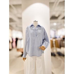 [파주점] [더아이잗컬렉션]스트라이프 백 리본 블라우스 CR5A0BL581