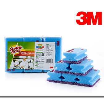 3M 수세미 스카치브라이트 강력스펀지세미 (강력퍼플수세미 6입 / 강력블랙수세미 6입)